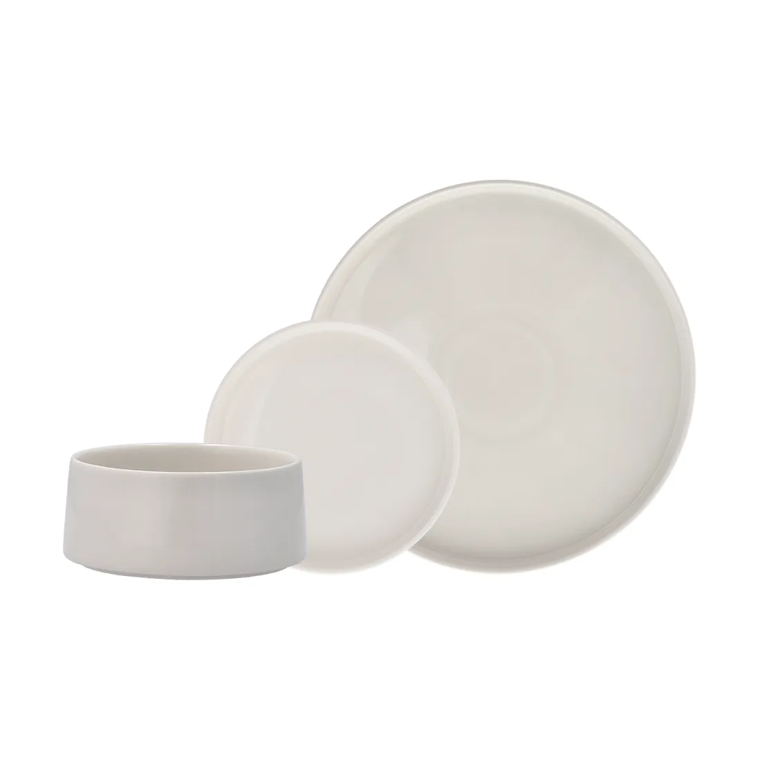 Taper dinnerware set 12 pieces - White,  Scandi Living