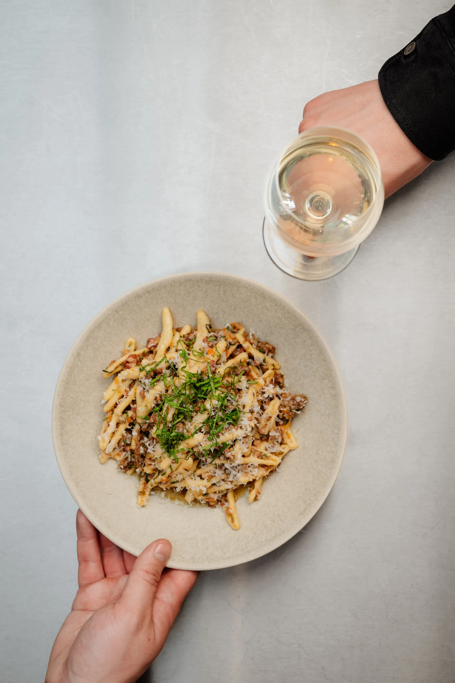 Terra pasta plate, Beige stoneware, Ø22,5 cm Scandi Living