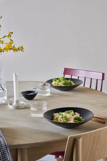 Terra pasta plate - Black stoneware, Ø22,5 cm - Scandi Living