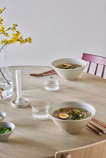 Terra ramen bowl - Beige stoneware, Ø20 cm - Scandi Living