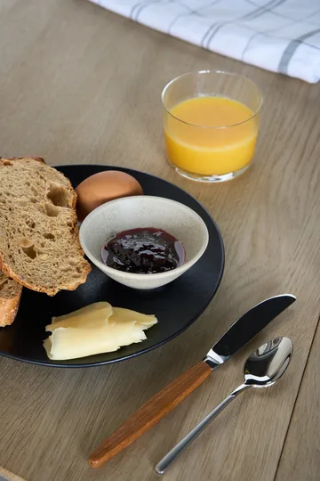 Terra side plate - Black stoneware, Ø22 cm - Scandi Living
