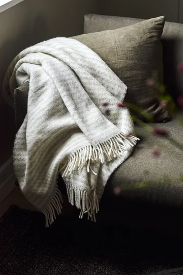 Tidal wool throw 130x180 cm - Light grey - Scandi Living