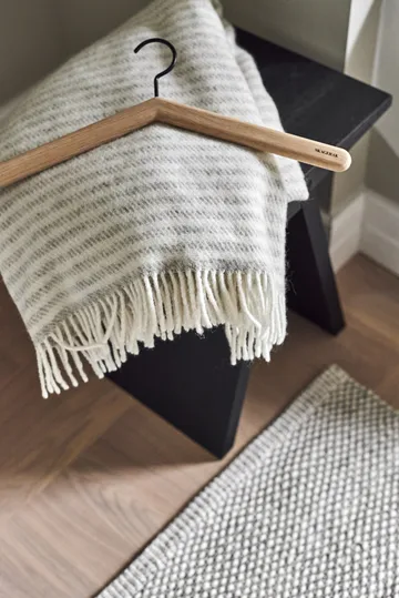 Tidal wool throw 130x180 cm - Light grey - Scandi Living