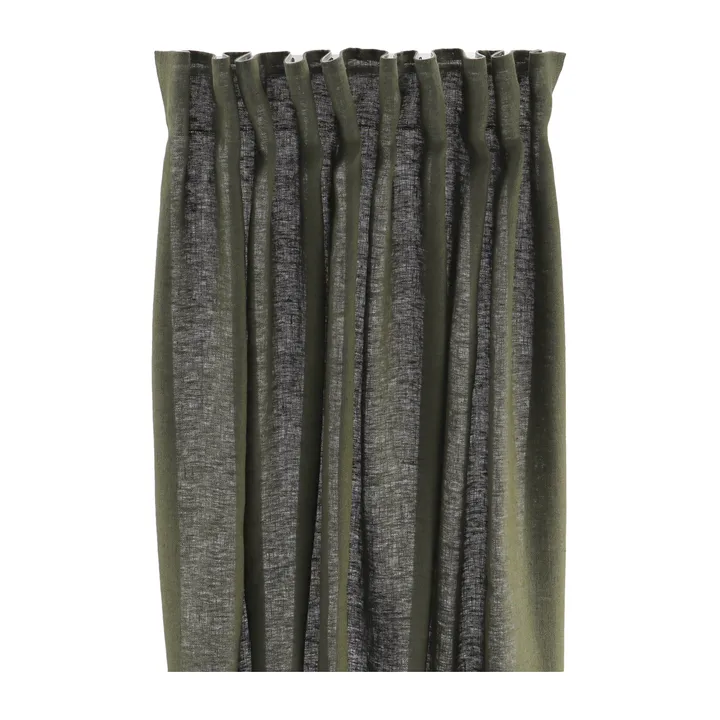 Tranquility curtain with multiband 139x250 cm - Forest green - Scandi Living