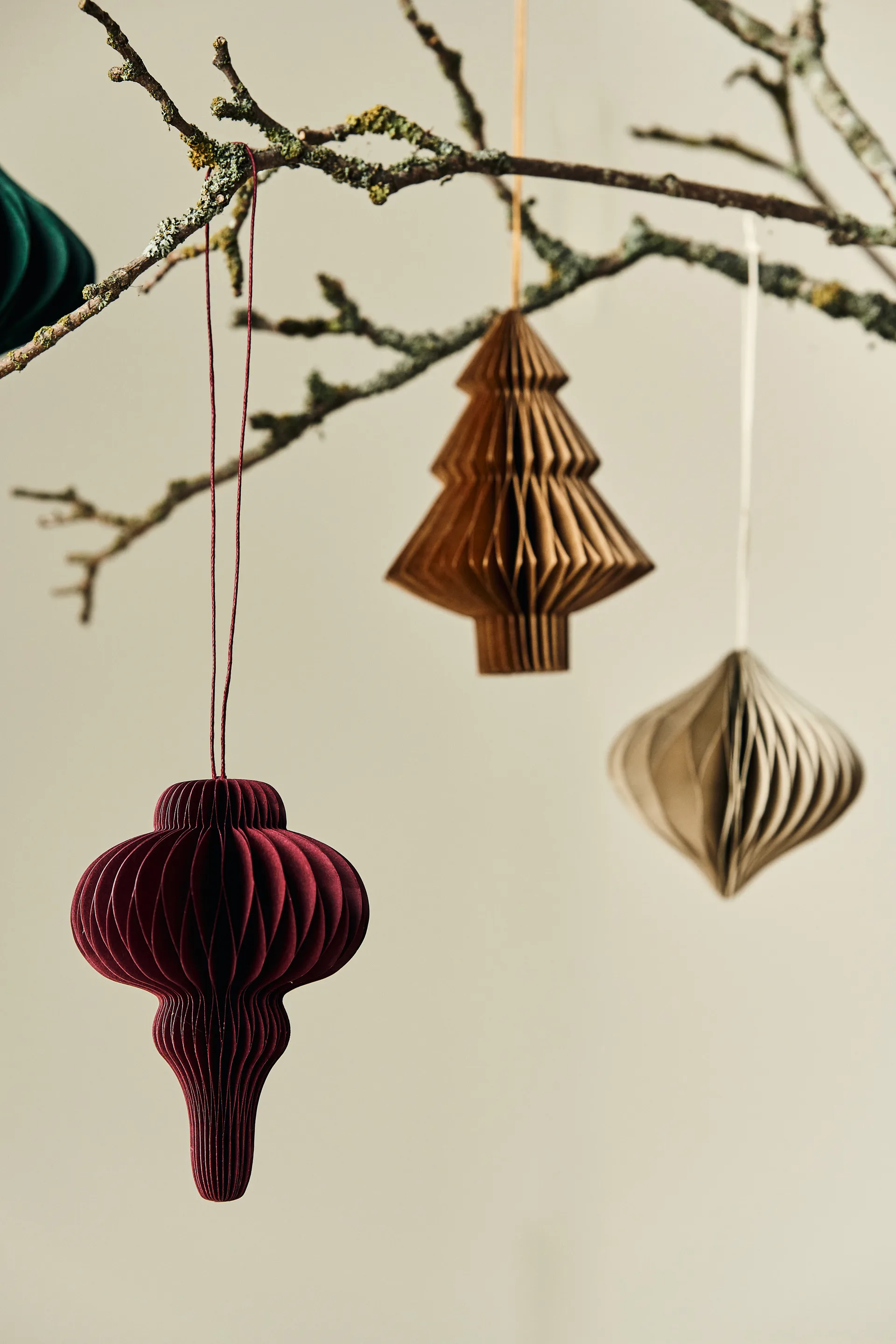 Tree baubles 4-pack, Natural Scandi Living