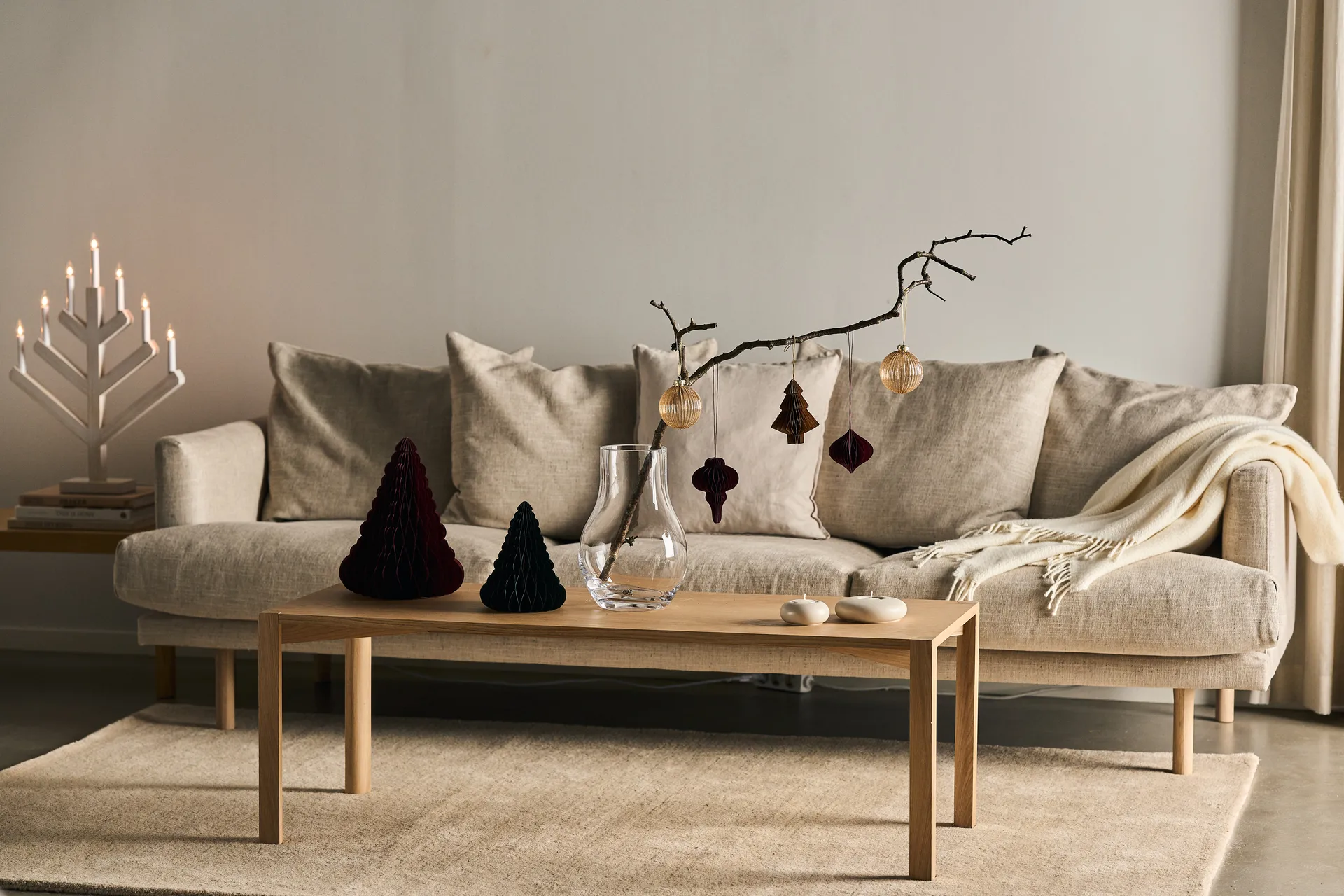Tree baubles 4-pack, Natural Scandi Living