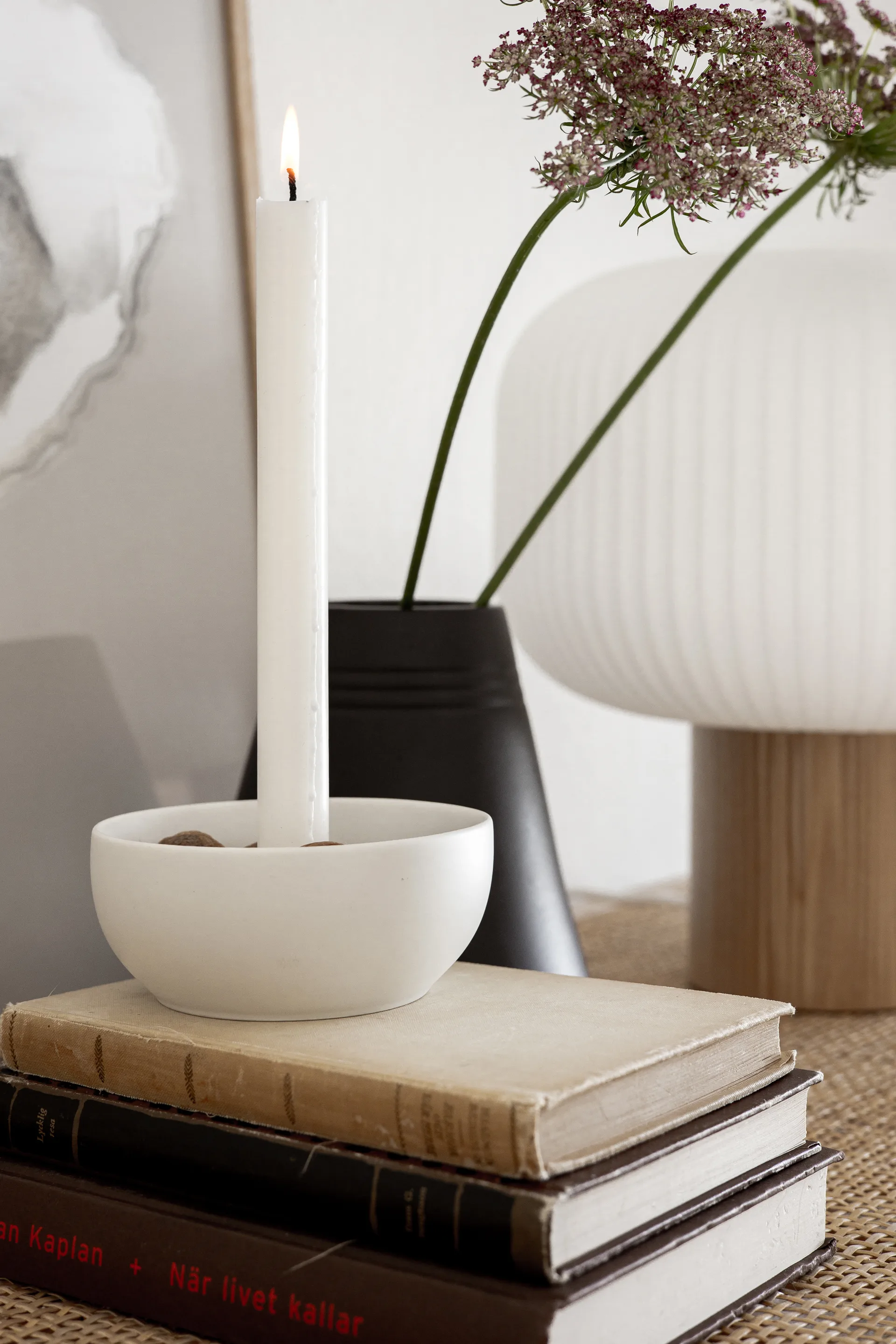 Valley candle sticks Ø12 cm, White Scandi Living
