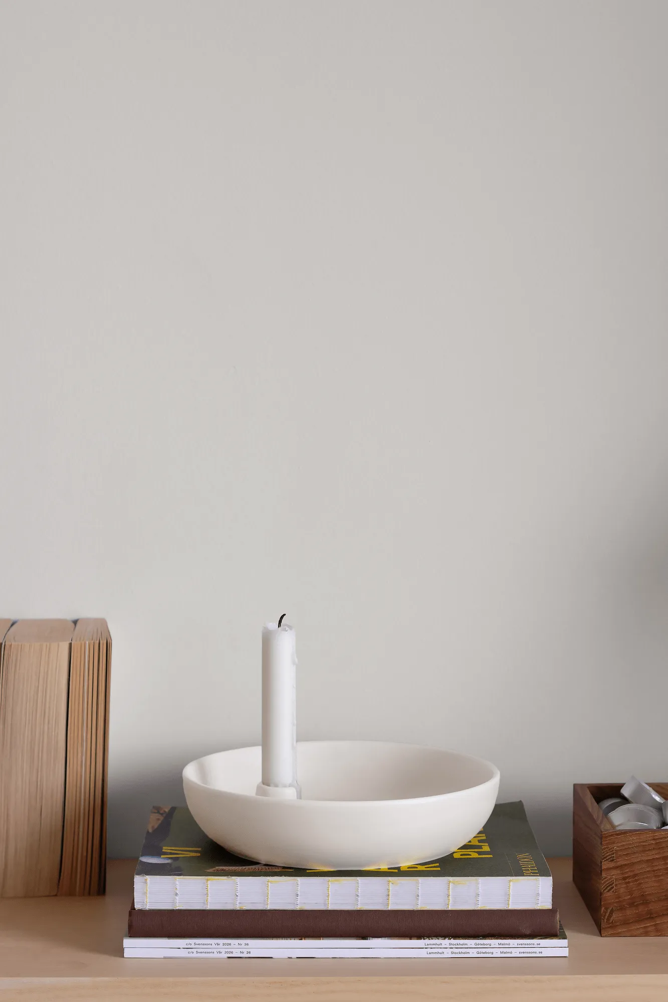 Valley candle sticks Ø21 cm, White Scandi Living