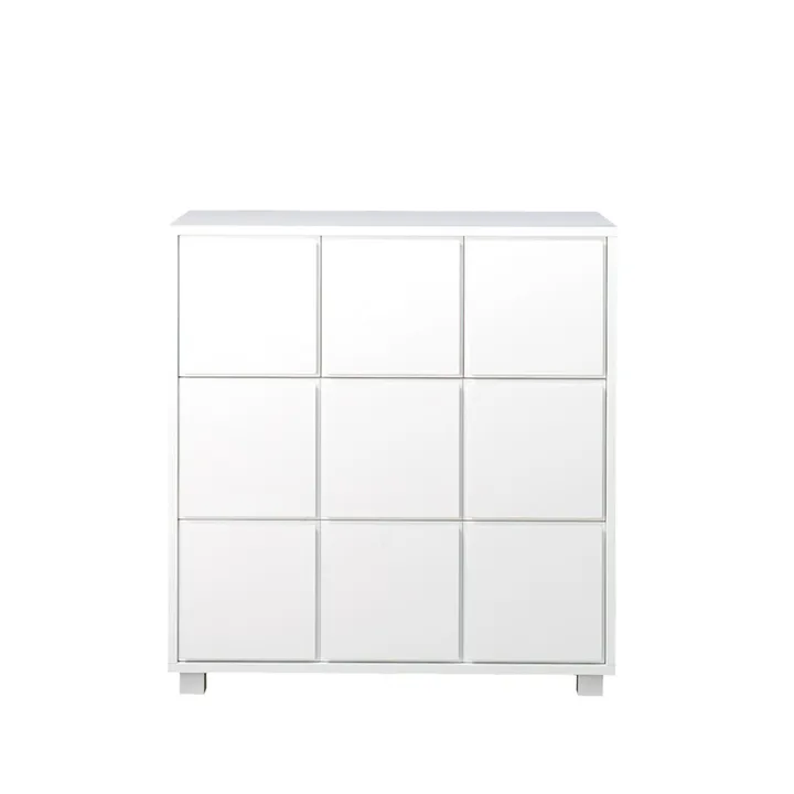 Dresser 1 - White, 3 small and 2 large drawers, short legs - Scherlin