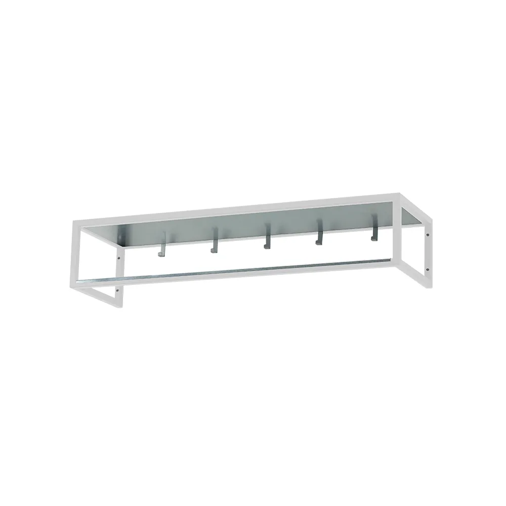 Hall shelf 11, White lacquer, zinc plate Scherlin