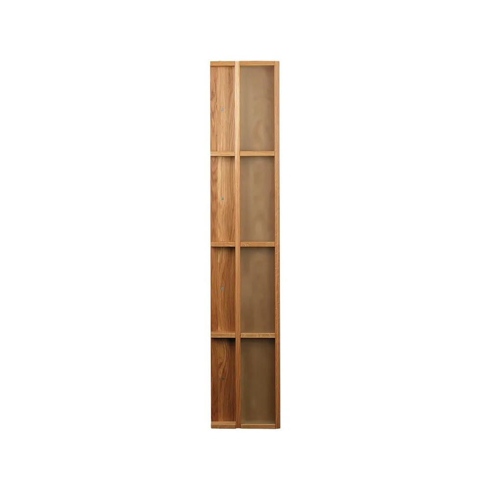 Magazine rack 4 compartments, Oiled oak Scherlin