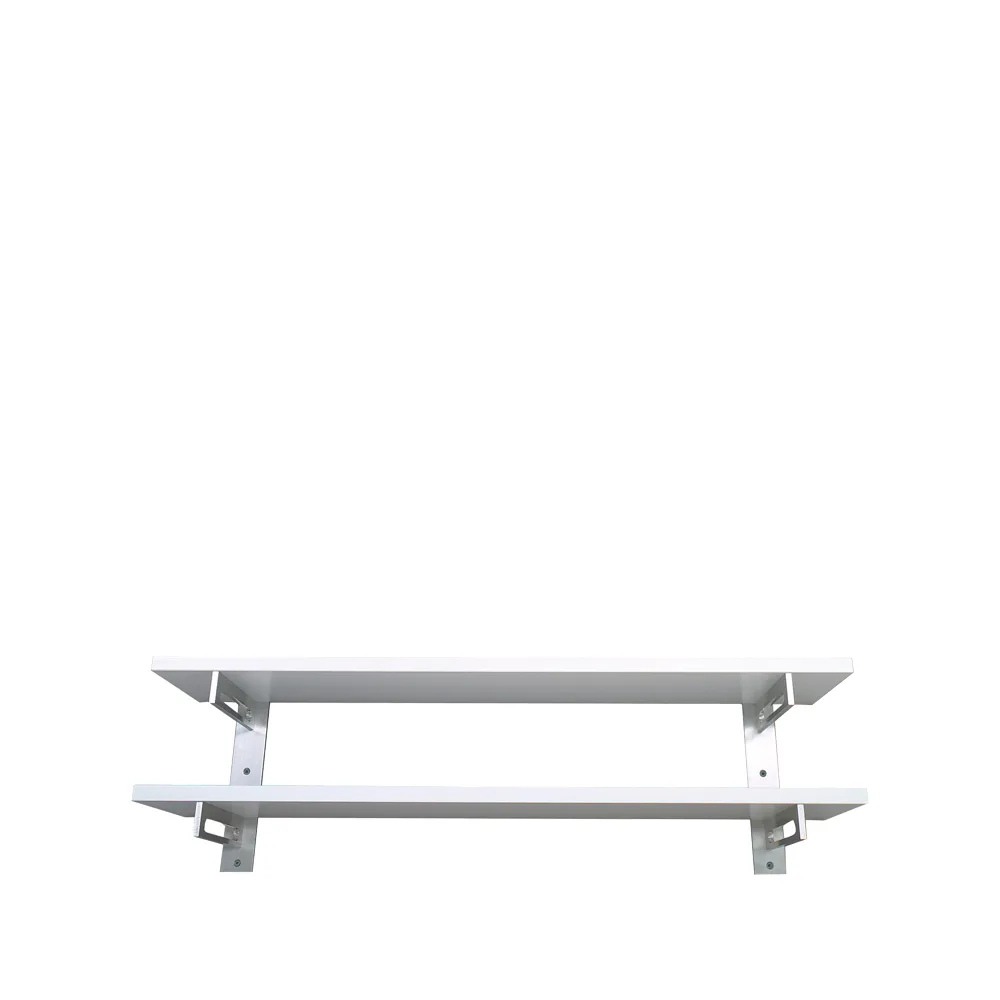 Shoe shelf 7, White, wall, aluminium, 2 levels Scherlin