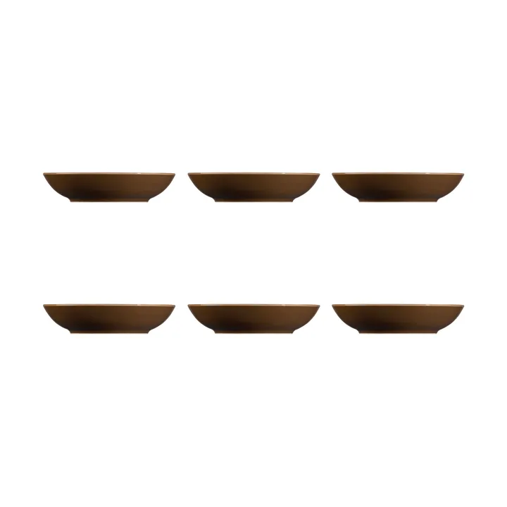 Terra deep plate Ø21.2 cm 6-pack - Earth brown - Seltmann Weiden