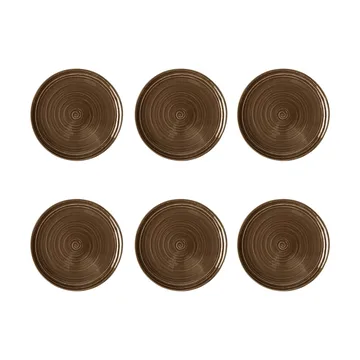 Terra plate Ø17.7 cm 6-pack - Earth Brown - Seltmann Weiden