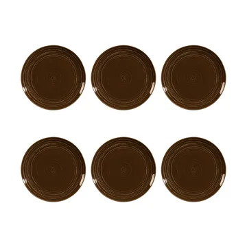 Terra plate Ø22.7 cm 6-pack - Earth Brown - Seltmann Weiden
