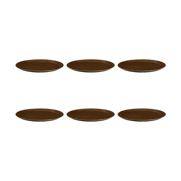 Terra plate Ø27.8 cm 6-pack - Earth Brown - Seltmann Weiden