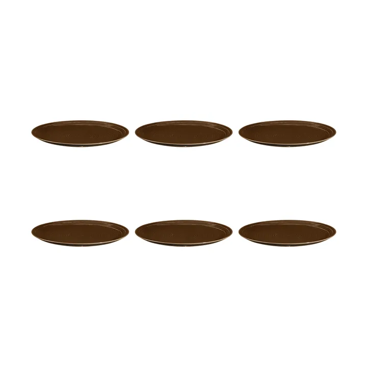 Terra plate Ø27.8 cm 6-pack - Earth Brown - Seltmann Weiden
