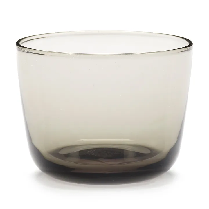 Cena low glass 8.5 cm - Smoky grey - Serax
