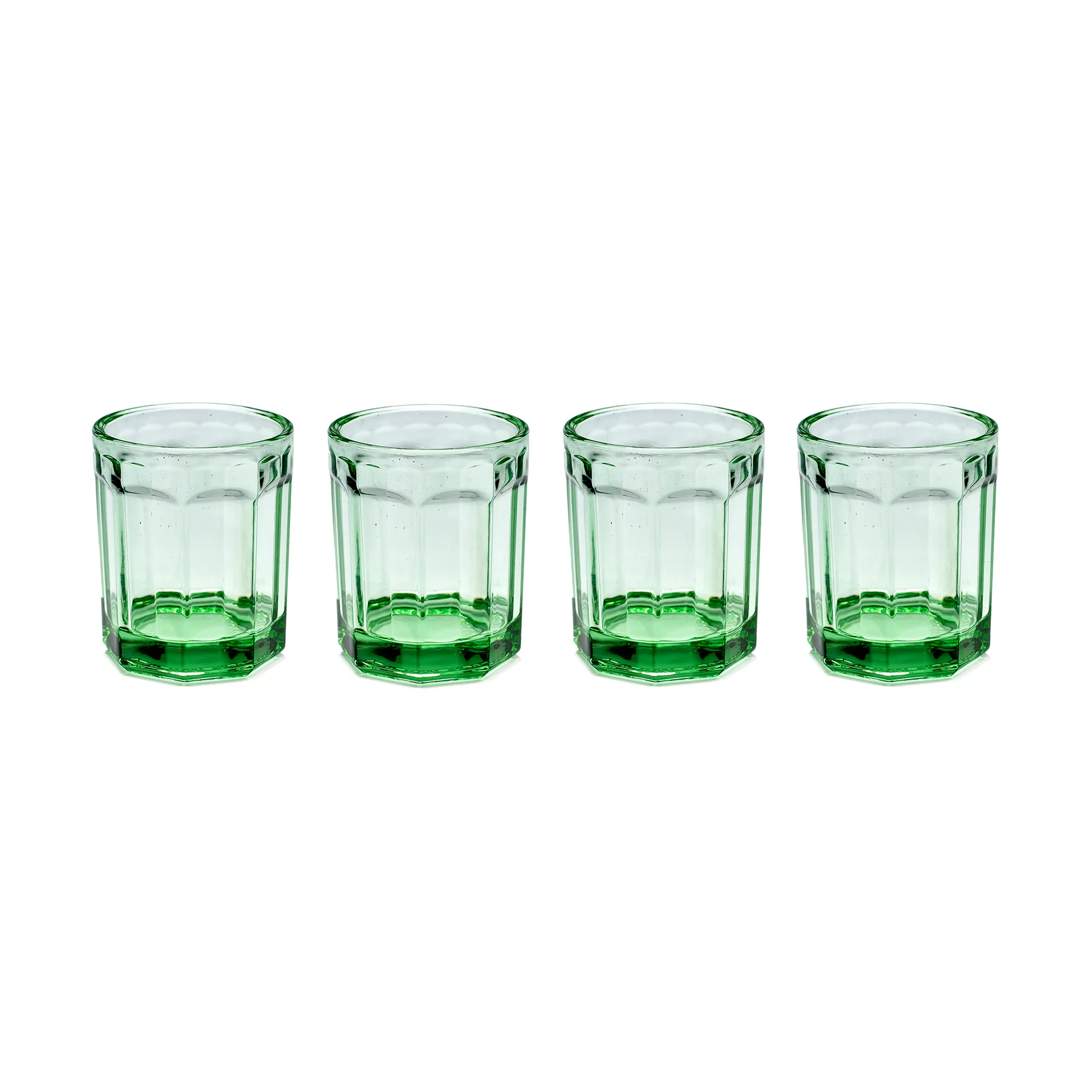 Fish & Fish drinking glass 22 cl 4-pack green,  Serax