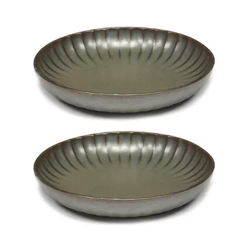 Inku high plate M Ø21 cm 2-pack - Green - Serax