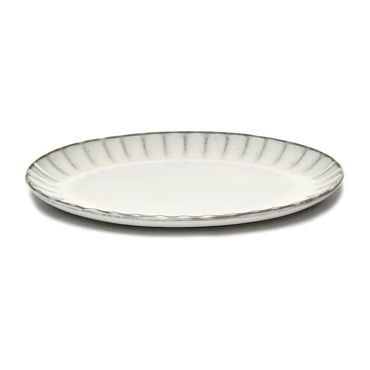 Inku oval plate S 17.5x25 cm - White - Serax