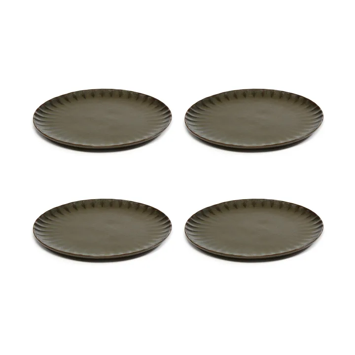 Inku plate M Ø21 cm 4-pack - Green - Serax