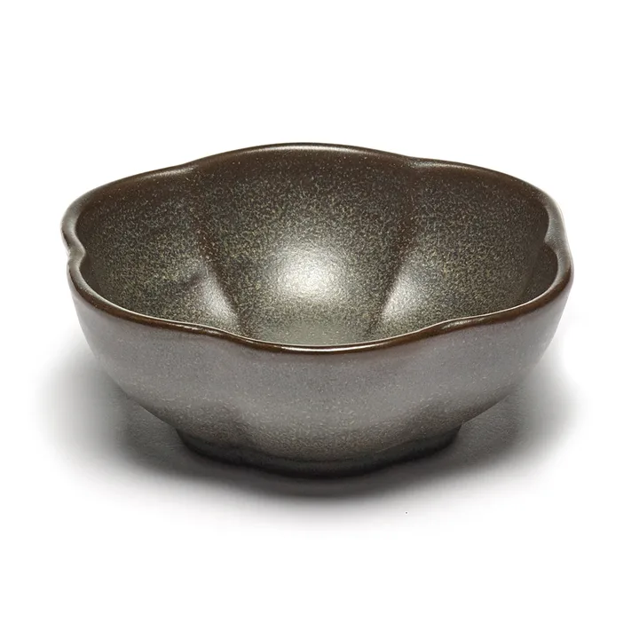 Inku ridged bowl M 11 cm - Green - Serax