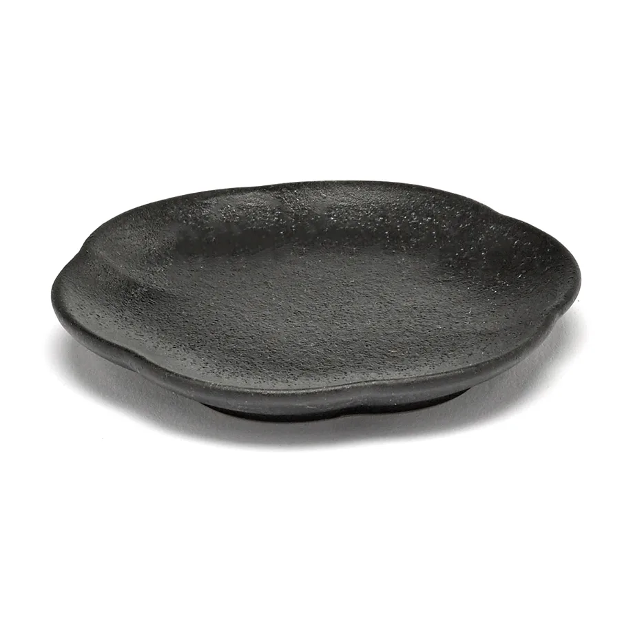 Inku ridged plate S 8.9 cm, Black Serax