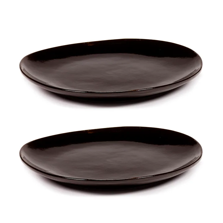 La Mère plate M Ø20 cm 2-pack - Dark brown - Serax