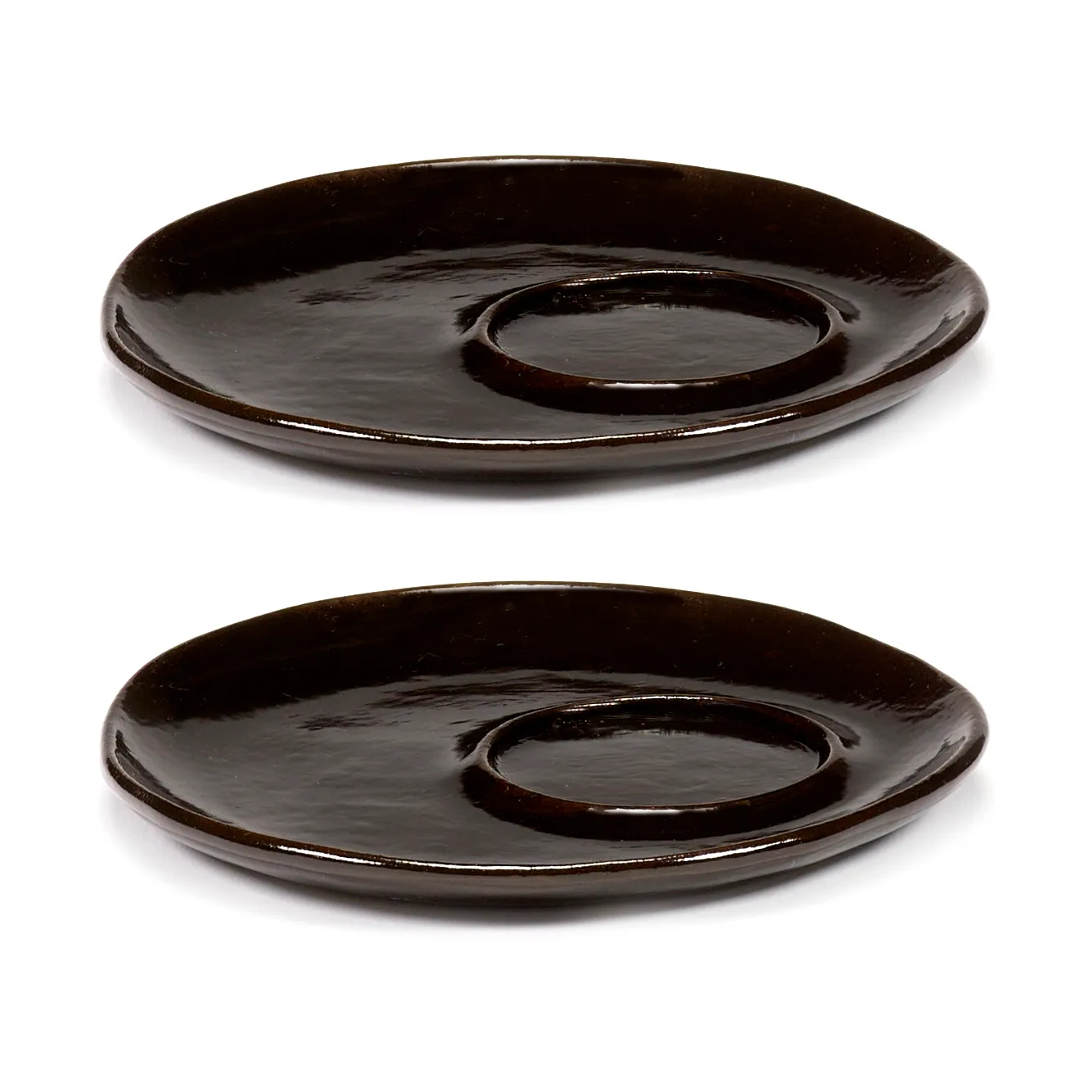 La Mère saucer for espresso cup Ø11 cm 2-pack, Dark brown Serax