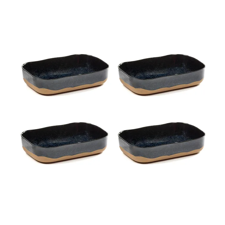 La Nouvelle Table extra deep saucer No5 L 4-pack - Dark blue - Serax