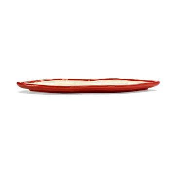 Les Objets Mouleversants tray L - Red-white - Serax