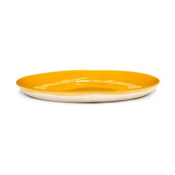 Ottolenghi Feast plate M Ø22,5 cm 2-pack - Yellow stripes-white - Serax
