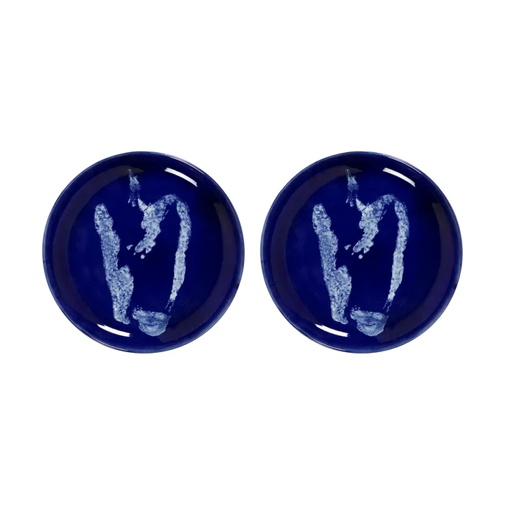 Ottolenghi Feast plate S Ø19 cm 2-pack - Dark blue-pepper white - Serax