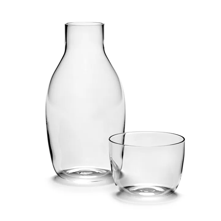 Passe-Partout carafe with drinking glass - clear - Serax