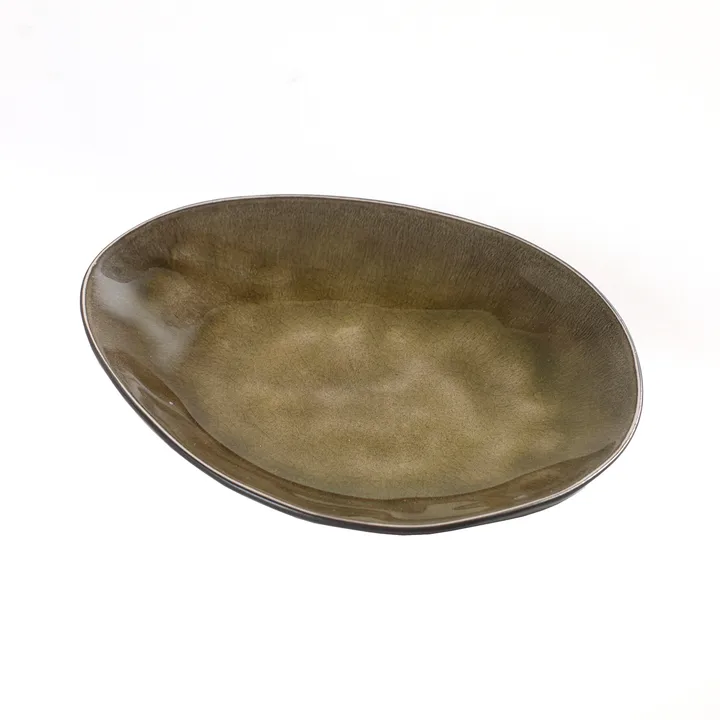 Pure oval plate small - green - Serax