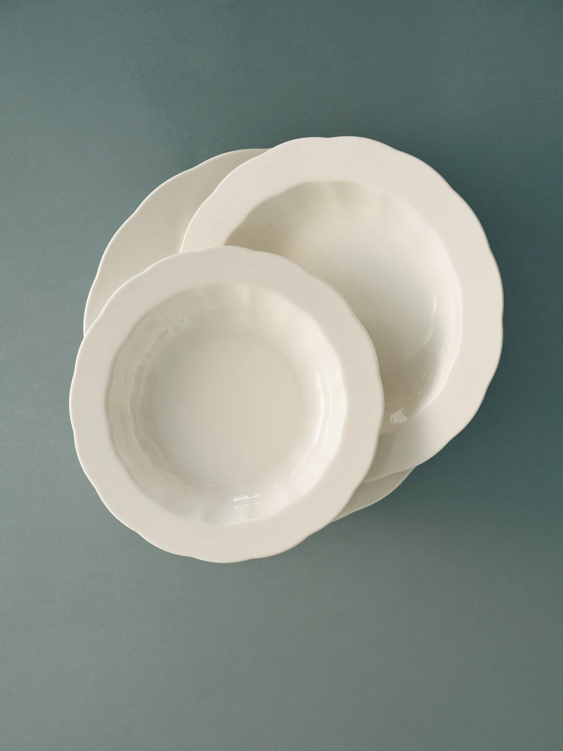 Silhouette deep plate L Ø27 cm 4-pack, White Serax