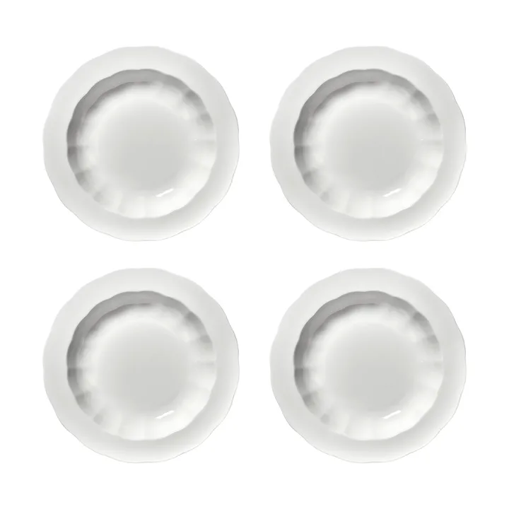 Silhouette deep plate M Ø23.7 cm 4-pack - White - Serax