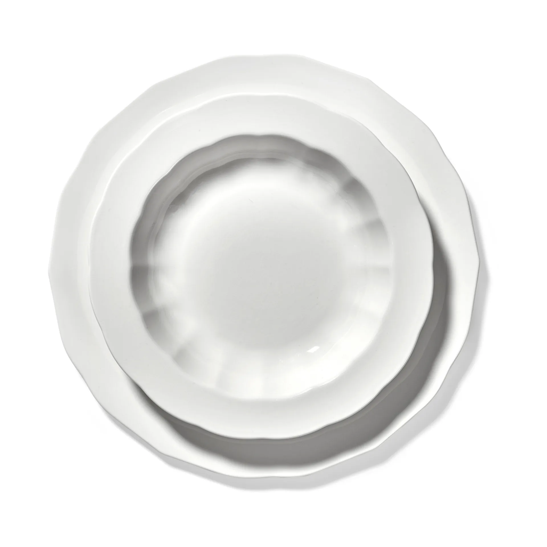 Silhouette deep plate S Ø21.5 cm 4-pack, White Serax