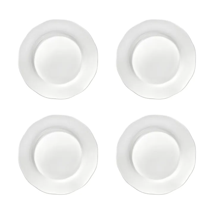Silhouette deep side plate L Ø18.5 cm 4-pack - White - Serax