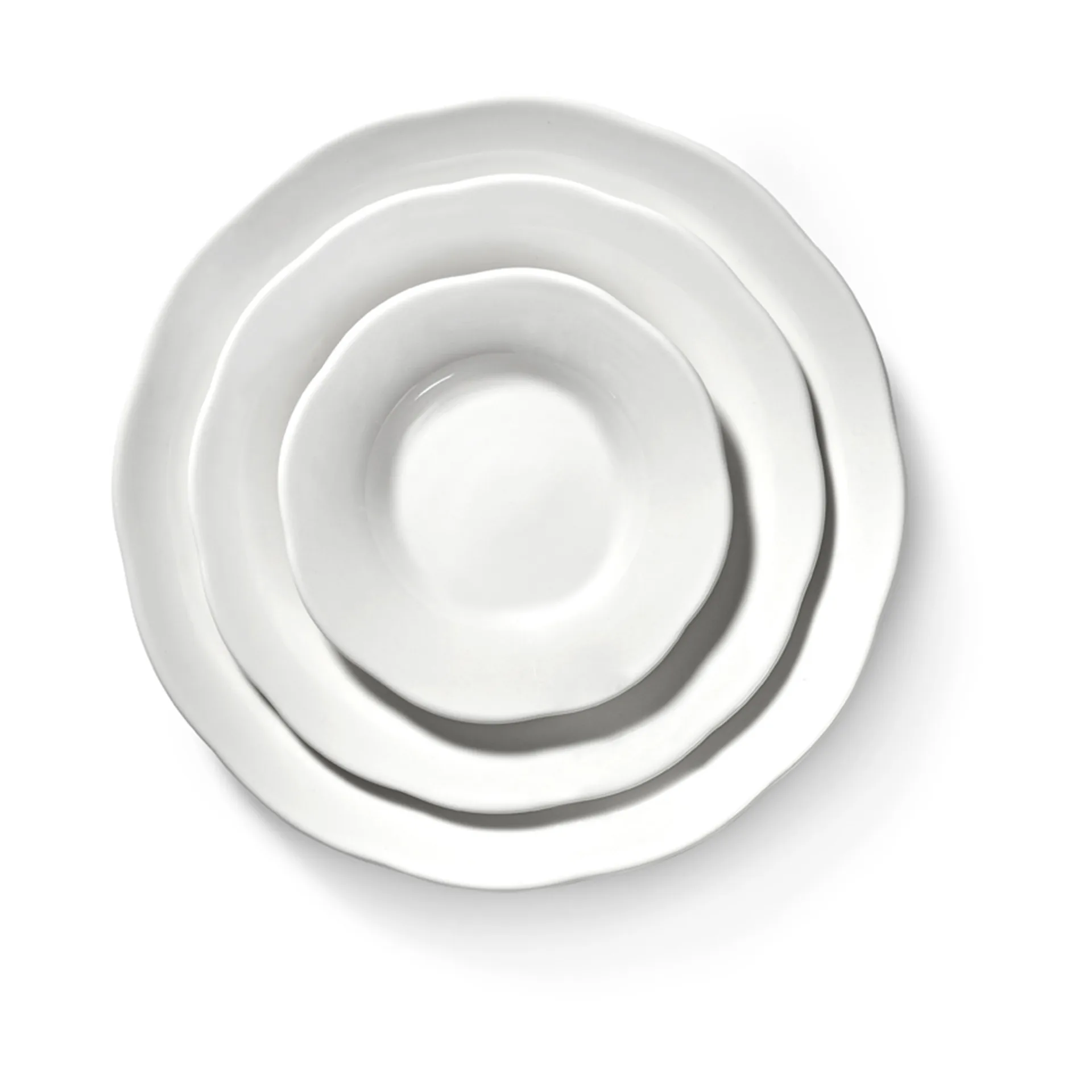 Silhouette deep side plate L Ø18.5 cm 4-pack, White Serax