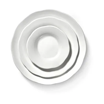 Silhouette deep side plate M Ø15 cm 4-pack - White - Serax