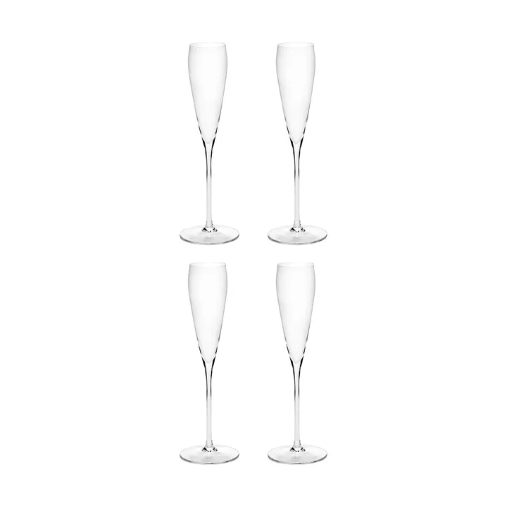 Silhouette flute champagne glass 15 cl 4-pack - Clear - Serax