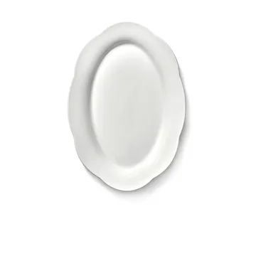 Silhouette oval deep plate L 21x30 cm 2-pack - White - Serax