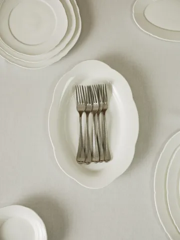 Silhouette oval deep plate L 21x30 cm 2-pack - White - Serax