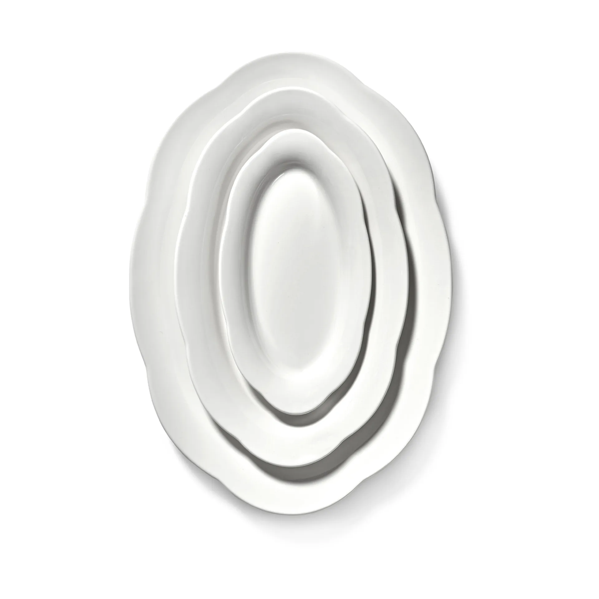 Silhouette oval deep plate L 21x30 cm 2-pack, White Serax