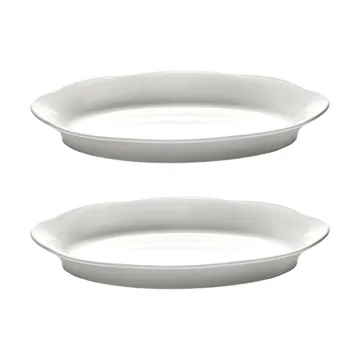 Silhouette oval deep plate M 15x24.5 cm 2-pack - White - Serax