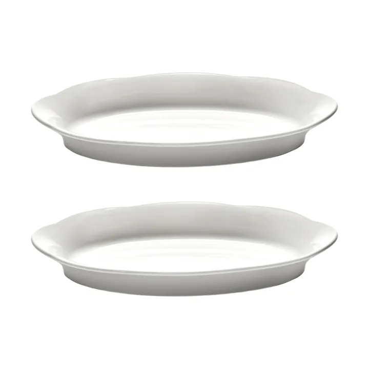 Silhouette oval deep plate M 15x24.5 cm 2-pack - White - Serax