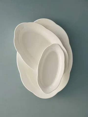 Silhouette oval deep plate M 15x24.5 cm 2-pack - White - Serax