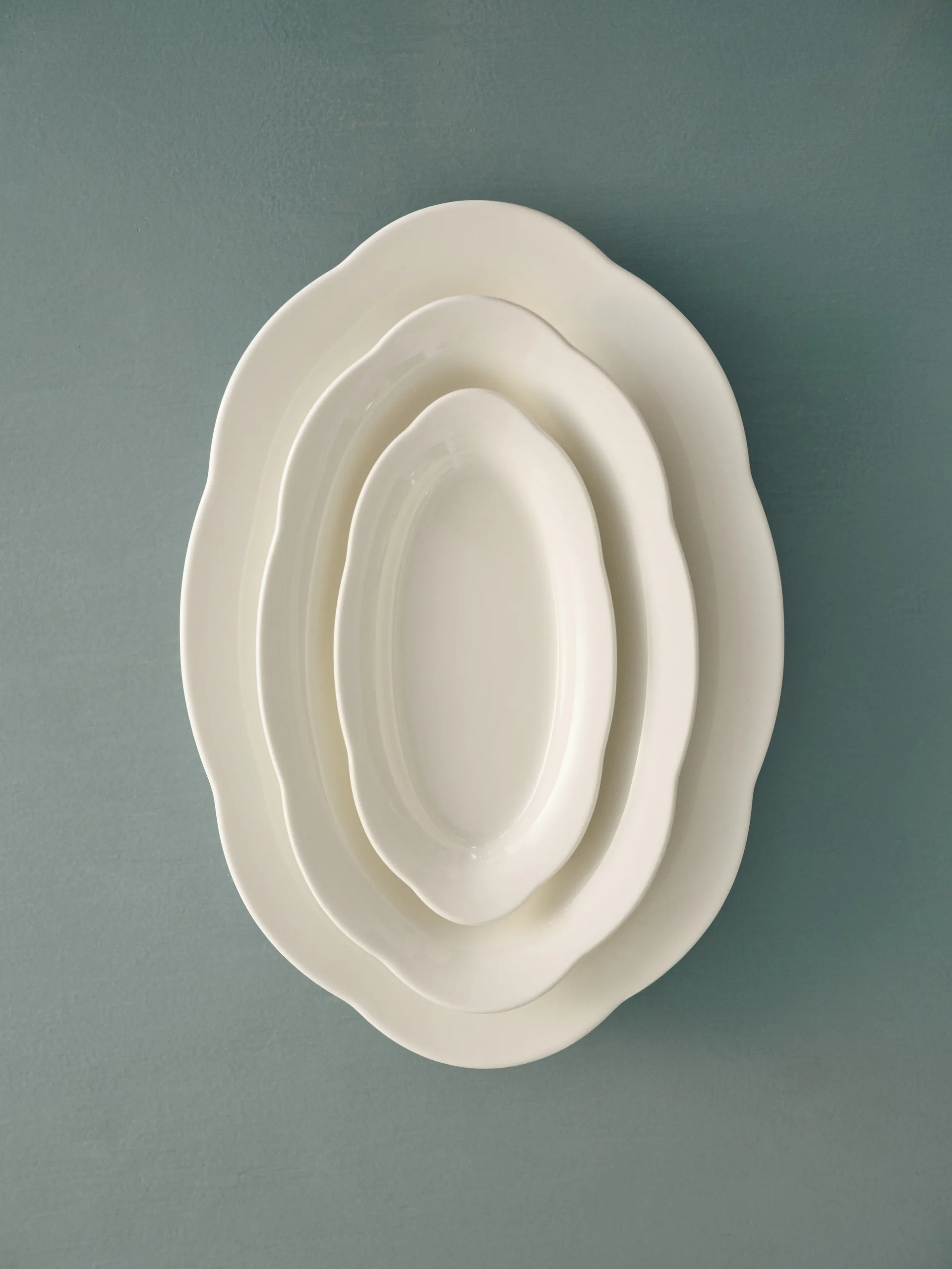 Silhouette oval deep plate M 15x24.5 cm 2-pack, White Serax